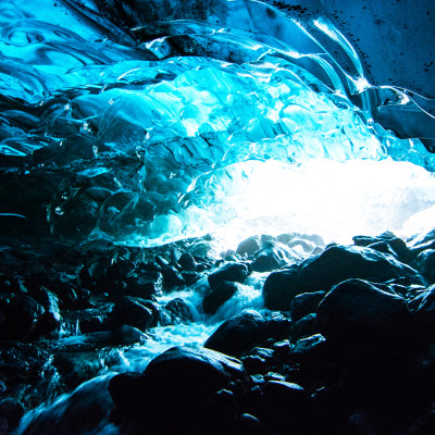 Waterfall Ice Cave, Breiðamerkurjökull, Iceland © Stephanie K. Graf