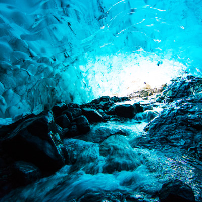 Waterfall Ice Cave, Breiðamerkurjökull, Iceland © Stephanie K. Graf