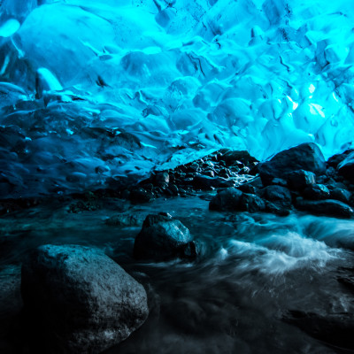 Waterfall Ice Cave, Breiðamerkurjökull, Iceland © Stephanie K. Graf